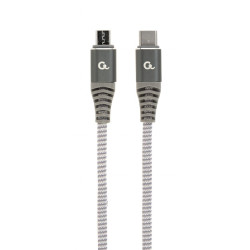 Cablexpert | Premium cotton braided USB Type-C to micro-USB charging and data cable, 1.5 m | CC-USB2B-CMMBM-1.5M