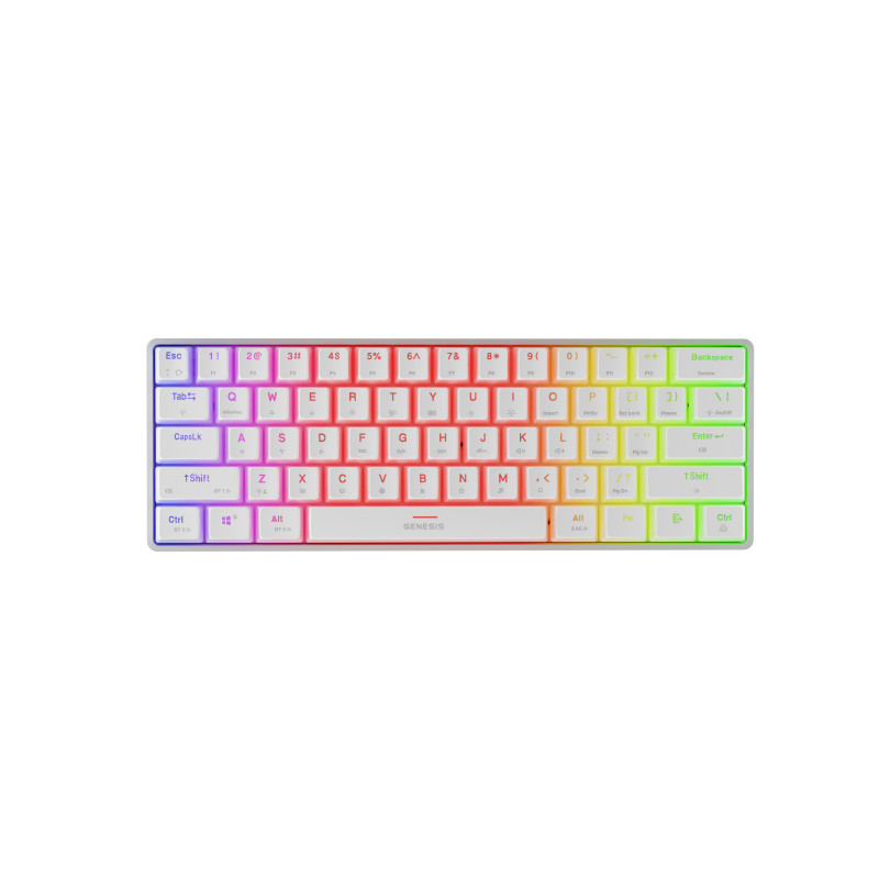 Genesis | THOR 660 G2 | Gaming keyboard | Wireless/Wired | US | White | 2.4 GHz, Bluetooth, USB | Tactile