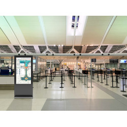 EDBAK Floor stand | IDS10.55 Indoor Public Display Totem with glass front | 55 " | Black