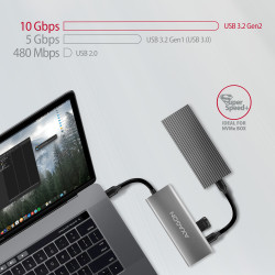 AXAGON Multi-port USB-C 10Gbps hub, 13cm | HMC-5G21