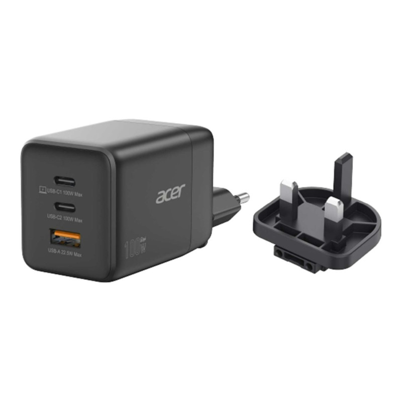Acer | GaN charger, 2x USB-C + 1x USB-A ports