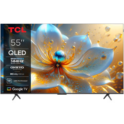 TCL 4K QLED TV | 55T8C | 55 | Smart TV | Google TV | Black