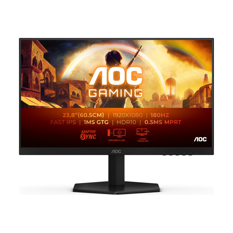 AOC | 24G42E | 24 " | IPS | FHD | 16:9 | 180 Hz | 1 ms | 1920 x 1080 pixels | 300 cd/m | HDMI ports quantity 1 | Black