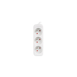 Lanberg Cable Power Strip, 3X French Outlets Quality-Grade Copper, 1.5 m | PS0-03E-0150-W