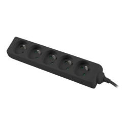 Lanberg Cable Power Strip, 5X French Outlets Quality-Grade Copper, 1.5 m | PS0-05E-0150-BK