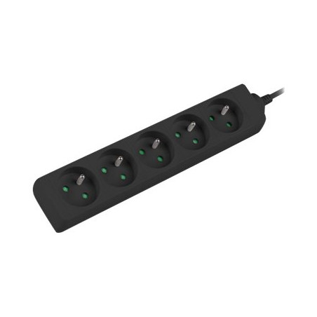 Lanberg Cable Power Strip, 5X French Outlets Quality-Grade Copper, 3 m | PS0-05E-0300-BK