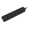 Lanberg Cable Power Strip, 5X French Outlets Quality-Grade Copper, 3 m | PS0-05E-0300-BK