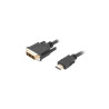Lanberg HDMI to DVI-D Cable, Single Link with Gold-Plated Connectors | CA-HDDV-10CC-0018-BK | HDMI to DVI-D | 1.8 m