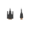 Lanberg HDMI to DVI-D Cable, Single Link with Gold-Plated Connectors | CA-HDDV-10CC-0018-BK | HDMI to DVI-D | 1.8 m