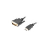 Lanberg HDMI to DVI-D Cable Dual Link with Gold-Plated 4K Connectors | CA-HDDV-20CU-0018-BK | HDMI to DVI-D | 1.8 m