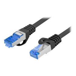Lanberg Patchcord Cat.6A S/FTP LSZH CCA Black Fluke Passed | PCF6A-10CC-0050-BK | 0.5 m