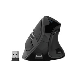Natec | Vertical Mouse | Euphonie Pro | Wireless | Bluetooth, 2.4GHz | Black