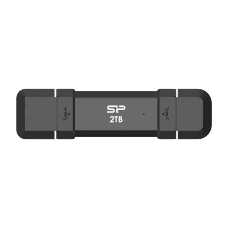 Silicon Power Portable External SSD | DS72 | 2000 GB | USB Type-A/USB Type-C 3.2 Gen 2 | Black
