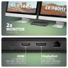 AXAGON USB4 40Gbps DUAL 4K DISPLAY 12in1 Dock | HMC-U4