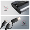 AXAGON External USB-C 10Gbps metal box with info display for M.2 NVMe and SATA SSD | EEM2-SD2