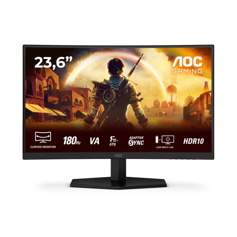 AOC | Gaming monitor | C24G42E | 24 " | VA | FHD | 16:9 | 180 Hz | 0.5 ms | 1920 x 1080 pixels | 250 cd/m | HDMI ports quantity 