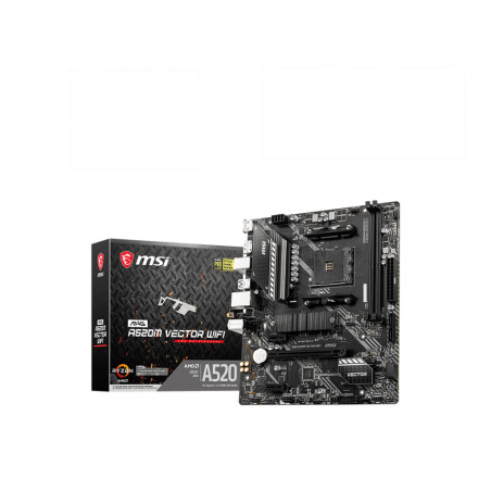 MSI MAG A520M VECTOR WIFI Processor family AMD Processor socket AM4 DDR4 Memory slots 2 Chipset AMD A Micro ATX