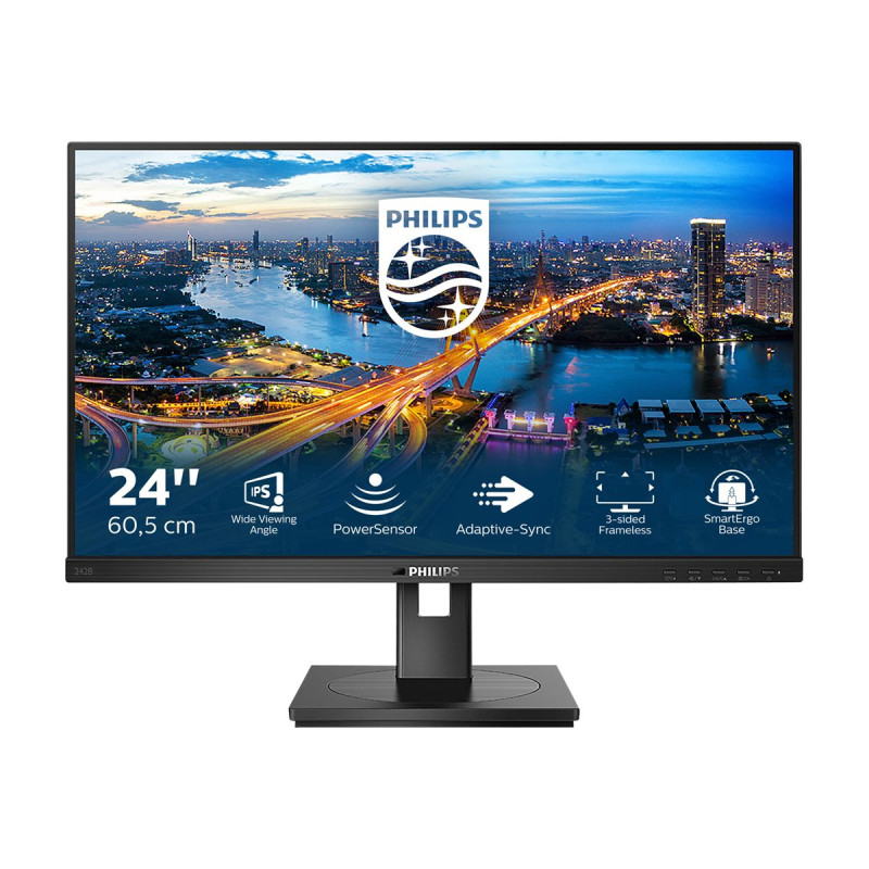 Philips | LCD monitor with PowerSensor | 242B1/00 | 23.8 " | IPS | FHD | 16:9 | 75 Hz | 4 ms | 1920 x 1080 pixels | 250 cd/m | H