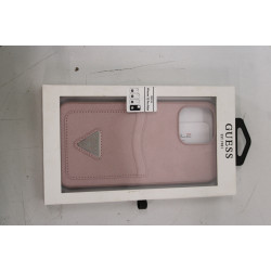 SALE OUT. Guess GUHCP13XPSATPP iPhone 13 Pro Max 6,7" różowy/pink hardcase SaffianoTriangle Logo Cardslot DIRTY PACKAGING | GUES