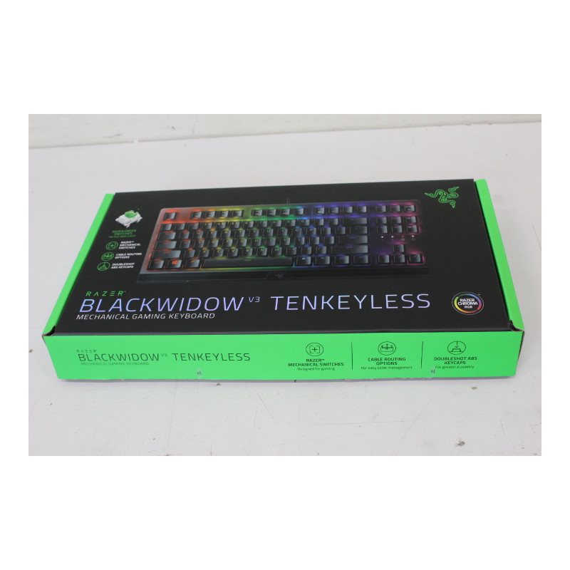 SALE OUT. Razer BlackWidow V3 Tenkeyless (Green Switch) Gaming Keyboard, Nordic layout, Wired, Black | Razer BlackWidow V3 | Bla