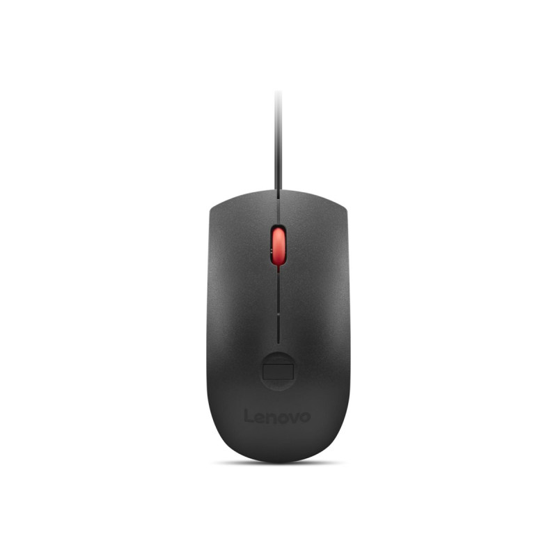 Lenovo Fingerprint Biometric USB Mouse Gen3 | Wired | USB-A | Black/Red