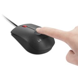 Lenovo Fingerprint Biometric USB Mouse Gen3 | Wired | USB-A | Black/Red