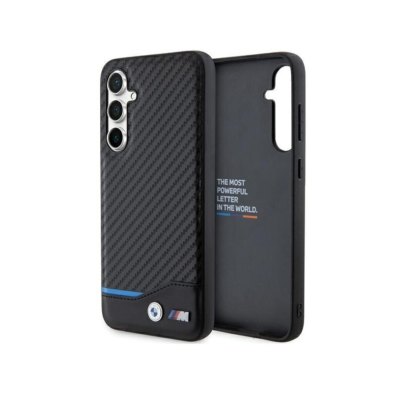 BMW | BMHCS23FE22NBCK | Back cover | Samsung | Galaxy S23 FE | Leather Carbon | Black
