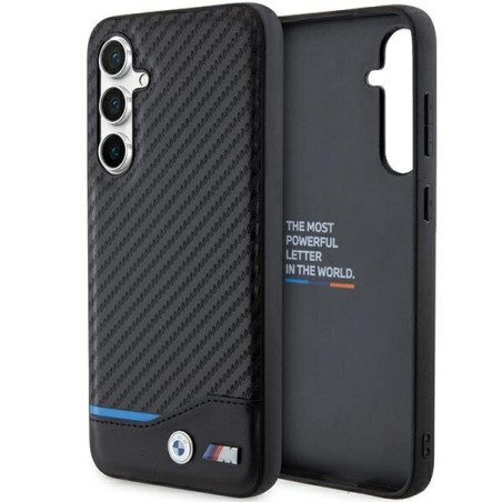 BMW | BMHCS23FE22NBCK | Back cover | Samsung | Galaxy S23 FE | Leather Carbon | Black