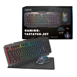 Logilink | Gaming-Set, keyboard, mouse and mouspad | ID0185 | Metal | Keyboard, Mouse and Pad Set | Wired | Mouse included | DE 