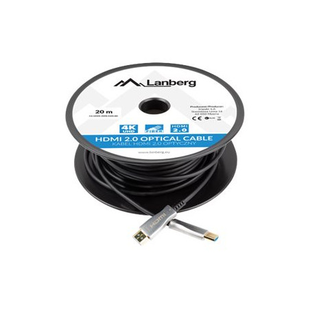 Lanberg HDMI V2.0 Cable | CA-HDMI-20FB-0200-BK | HDMi to HDMI | 20 m