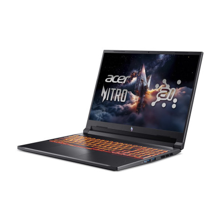 Acer | Nitro V 16 AI ANV16-42-R0W6 | Shale Black | 16 " | IPS | WUXGA | 1920 x 1200 pixels | AMD Ryzen 7 | 260 | 32 GB | DDR5 | 