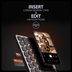 AXAGON | HMC-KB keyboard USB-C 5Gbps with HUB, microSD/SD, 3x USB-A, HDMI 4K/60Hz, PD 100W | HMC-KB-CRL