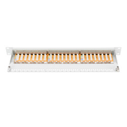 Digitus | Patch Panel | DN-91624S | White | Category: CAT 6 Ports: 24 x RJ45 Retention strength: 7.7 kg Insertion force: 30N max