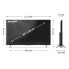 Sharp | 50HL4265E | 50 | Smart TV | Google TV | UHD | Black