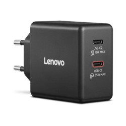 Lenovo Dual USB-C 65W GaN Charger - EU | USB-C | Charger