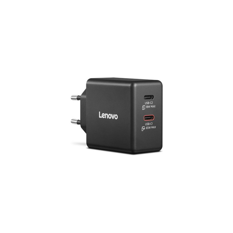 Lenovo Dual USB-C 65W GaN Charger - EU | USB-C | Charger