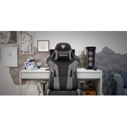 Genesis Eco leather, Fabric, Metal, Nylon with CareGlide coating | Gaming Chair | Nitro 720 | Black/Gray