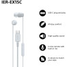 Sony Earbuds | IER EX15C | Wired | In-ear | Microphone | White