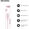 Sony Earbuds | IER EX15C | Wired | In-ear | Microphone | Pink