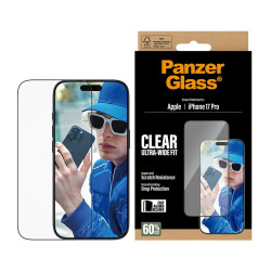 PanzerGlass Screen protector | Apple | iPhone 17 Pro | Glass | Transparent | Ultra-Wide Fit w. EasyAligner