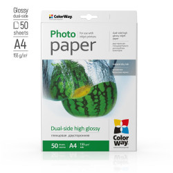 ColorWay Photo Paper, 50 sheets | 155 g/m | A4 | Dual-side High Glossy