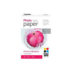 ColorWay Photo Paper, 50 sheets | 255 g/m | A4 | Premium High Glossy