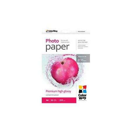 ColorWay Photo Paper, 50 sheets | 255 g/m | A4 | Premium High Glossy