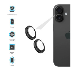 Fixed Camera glass | Apple | iPhone 17 | Glass | Black