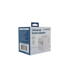 Gembird Universal travel power adapter | TPA-1A2C20-01-W | 20 W | Travel Adapter