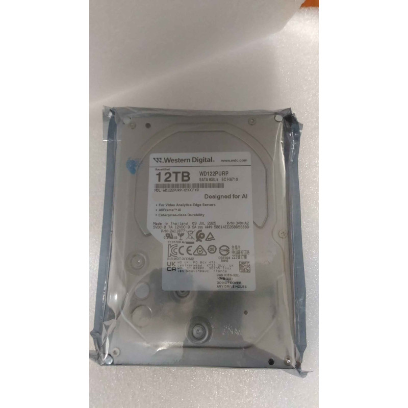 SALE OUT. Western Digital WD Purple Pro Smart Video Hard Drive, 12TB, 3.5", HDD | Western Digital Hard Drive | Purple Pro WD122P