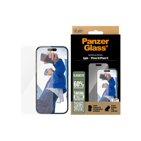 PanzerGlass SP iPhone 15/16 Classic Fit | PanzerGlass