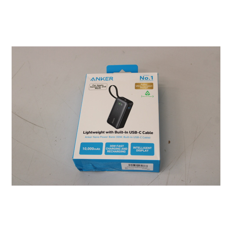 SALE OUT. Anker 545 Nano Power Bank 10000mAh, PD 30W, Black | Anker | 545 Nano Power Bank | A1259G11 | 10000 mAh | Black | DAMAG