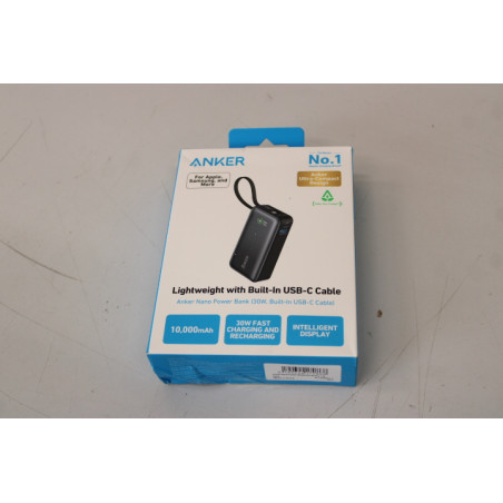 SALE OUT. Anker 545 Nano Power Bank 10000mAh, PD 30W, Black | Anker | 545 Nano Power Bank | A1259G11 | 10000 mAh | Black | DAMAG