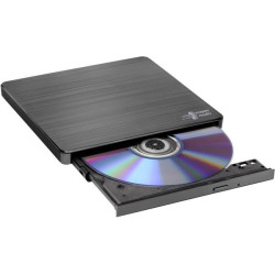 H.L Data Storage | Ultra Slim Portable DVD-Writer | GP60NB60 | Interface USB 2.0 | DVD R/RW | CD read speed 24 x | CD write spee